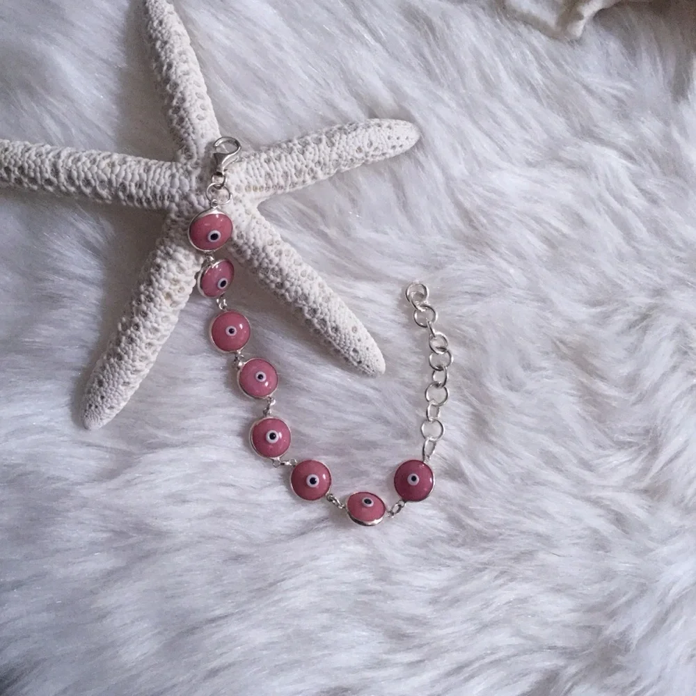 Pink Evil Eye Bracelet - Unbranded Womens Charm Bracelet